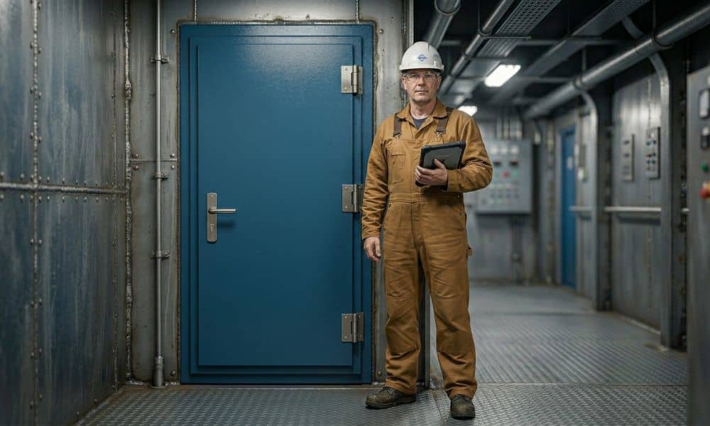 Guía de Puertas Navales: Seguridad A60, Estanqueidad e Intemperie 2 puertas navales